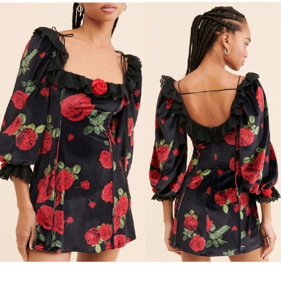 Brand new FOR LOVE AND LEMONS Yara Rose 1X dress - Picture 1 of 15